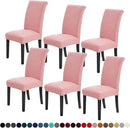 Joccun Chair Covers for Dining Room Set of 6,Dining Chair Slipcovers Stretch Dining Room Chair Covers Seat Protector,Washable Parsons Chair Cover for Home,Banquet(Dusty Pink,6 Pack) by CozyNest Decor