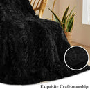 XeGe Luxury Faux Fur Throw Blanket, Black Soft 50x60 Fluffy Blanket Throw, Shaggy Plush Decorative Couch Blanket, Cute Furry Bed Throw Fuzzy Lap Blanket for Kids Women Men Teen Girls Black by CozyNest Decor