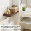 Fun Memories 24 Inch Floating Shelves for Wall, 9 Inch Deep Walnut Rustic Wood Wall Mounted Shelves for Bathroom, Kitchen, Living Room, Set of 2 by CozyNest Decor