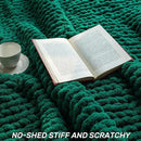 Chunky Knit Blanket - Luxury Soft Cozy 60 * 80 Throw Blanket,100% Woven Blanket Rope Knot Throw Blanket for Couch, Sofa, Home Decor, Gift - Machine Washable（Blackish Green） by CozyNest Decor