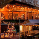 Outdoor LED String Lights, 50Ft with 52 Frosted White LED Globe Bulbs, Waterproof for Indoor/Outdoor Use, Perfect for Garden, Bistro, Pergola, Tents & Decorations, White by TinyTreasures Baby Boutique