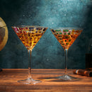 Italian Multicolor Renaissance Stained Glass Rainbow Martini Glasses Set Of 2 By 9 2 by The Wine Savant