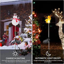 Glintoper 4 Pack Solar Christmas Figurine Lights, Outdoor Lighted Decorative Santa Claus, Snowman, Xmas Tree & Reindeer with Garden Stakes, Warm White LED Lighting Yard Stake for Path Lawn Patio Decor by GreenHaven Gardens