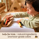 Honeysticks Super Jumbo Crayons (12 Pack) - Non Toxic Crayons for Kids - 100% Pure Beeswax and Food Grade Colors - For Toddlers 1-3, Unbreakable, Extra Large, Easy to Hold and Use, Eco-Friendly by TinyTreasures Baby Boutique