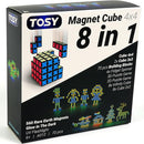 TOSY Magnet Cube 4x4 - 560 Magnets, 70 Blocks, 8 in 1 Toy: Puzzle Cube Game, Creative Building Blocks, Transformable Fidget Spinner, Infinity Cube, Magnet Tiles, UV Flashlight, Glowing STEM/STEAM Toy by TinyTreasures Baby Boutique