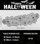 Halloween Table Runner,72 Inches Long Black Lace Spider Web Table Runners for Halloween Table Decoration/Party Dinner Table Decor,Kitchen,Mantel,Bedroom Decoration by CozyNest Decor