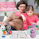ekaus Crochet Kit for Beginners, Crochet Kit with Step-by-Step Video Tutorials, Crochet DIY Knitting Supplies for Adults Kids, Crochet Rabbits(45%+ Yarn) by TinyTreasures Baby Boutique