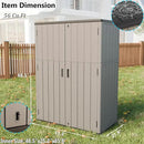 HOMSPARK Outdoor Storage Shed Weather Resistance, Patio Storage Cabinet Lockable Resin Tool Shed for Storage of Bike, Trash Cans, Garden Tools (Shallow Coffee, 66 Cu.ft) by GreenHaven Gardens