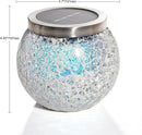 Cooo Heavy Solar Mosaic Crackle Glass Light with Dual Solar Panels, Color-Changing RGB Light, Exclusive Dazzling Glass, Waterproof Outdoor Tabletop Garden Light Landscape Path Light 2 Pack by GreenHaven Gardens