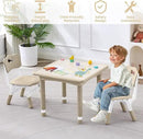 Kids Table and 2 Chairs Set, Height Adjustable (17.7"-26.1") Toddler Table and Chair Set, Multi-Activity Table with Graffiti Desktop, Children’s Table and Chairs for Classroom, Home & Daycare by CozyNest Decor