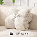 MIULEE Cream Super Soft Throw Blanket for Bed, Twin Size Cozy Fluffy Warm Blankets Knit Blankets for Couch, Sofa, Chair, Living Room, Camping, Picnic, 60 x 80 inch by CozyNest Decor