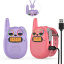 Walkie Talkies for Kids Rechargeable, Christmas Birthday Gifts for Girls Age 3-9,Easy to Use Kids Walkie Talkies,Spy Games Toys for 3 4 5 6 7 8 9 10 12 Year Old Girl with USB Chargeable Battery 2 Pack by TinyTreasures Baby Boutique
