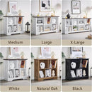 Farmhouse 5 Cube Bookshelf, White Storage Organizer Bookcase, Kids Toy Storage Cabinet, Small Bookshelves Storage Organizer Shelf, Wood Display Cabinet Book Shelves for Bedroom,Living Room,Office by CozyNest Decor