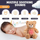 Gemma Joy Bedtime Baby Soothers for Sleep, Cry Activated Heartbeat Stuffed Animal for Baby, Newborn, Calming Light, Lullaby Music, White Noise, Shush and Mother’s Heartbeat - (Bear, Rechargeable) by TinyTreasures Baby Boutique