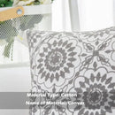 HWY 50 Gray Grey Decorative Throw Pillow Covers 18x18 Inch (1 Piece), Embroidered Cotton Farmhouse Cushion Cover Pillow Case for Sofa Couch Living Room Bed, Little Sunflower by CozyNest Decor