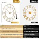 CLXEAST 30 Inch Wall Clock,Large Champagne Gold Metal Roman Numeral Wall Clock, Modern Wall Clocks for Living Room Decor,House Warming Gifts New Home by CozyNest Decor
