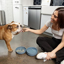 The Slowdown Bowl Silicone Slow Feeder for Dogs & Puppies, Slow Eating, Modern Lick Mat Design, Reduces Gulping, Fits 2 Cups 7.5” Across x 1.5” Tall, Mealtime Challenge, Medium-Tan by CozyNest Decor