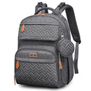 BabbleRoo Diaper Bag Backpack, Travel Backpack with Changing Pad, Pacifier Case & Stroller Straps, Multifunction, Waterproof, Unisex - Dark Gray by TinyTreasures Baby Boutique
