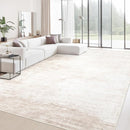Area Rugs 9x12 Living Room: Washable Rug Modern Abstract Large Rugs Soft Non Slip Neutral Rug Stain Resistant Indoor Carpet for Bedroom Kitchen Dining Room Table Nursery Home Office Rugs(Beige,9'x12') by TinyTreasures Baby Boutique