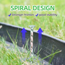 50 Pack Landscape Stakes with Gasket Caps - 6.3 Inch Heavy-Duty Galvanized Steel Garden Spikes are Used to Fixing Weed Barrier, Artificial Lawn, Patio Rug, Etc by GreenHaven Gardens