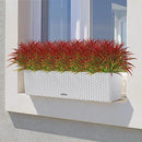 Ouddy Decor 16 Bundles Artificial Plants Outdoor Fake Grass Greenery Stems UV Resistant Faux Plastic Plants Shrubs for Autumn Home Garden Pathway Farmhouse Front Porch Harvest Thanksgiving Decor, Red by GreenHaven Gardens