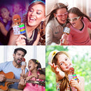 BlueFire 4 in 1 Karaoke Wireless Microphone with LED Lights, Portable Microphone for Kids, Great Gifts Toys for Kids, Girls, Boys and Adults (Pink) by TinyTreasures Baby Boutique