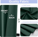 Simplebrand Ava Ever Green Blackout Curtains for Bedroom 63 Inch Length 2 Panels Set, Thermal Insulated Energy Saving Rod Pocket Window Treatment Curtains Blackout Drapes, W40 x L63 Inch, Ever Green by TinyTreasures Baby Boutique