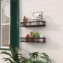 PUSDON Metal Wall Hanging Basket 2 Packs DIY Suitable for Multiple Scenes - Large Bronze Netting by CozyNest Decor