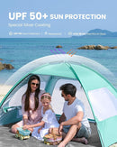 OutdoorMaster Beach Tent for 3/4 Person - Easy Setup Sun Shade Shelter, Portable Beach Shade Sun Canopy with UPF 50+ UV Protection, Removable Skylight Family Size by TinyTreasures Baby Boutique