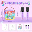Mermaid Mini Karaoke Machine Toys: Kids Toys Girls Birthday Gifts Age 3-12+ LED Portable Bluetooth Speaker with 2 Wireless Microphone Gift Toy for 4 5 6 7 8 9 Years Old Girl Boy Kid Adult by TinyTreasures Baby Boutique