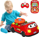 2-in-1 Toddler RC Car & Steering Wheel Toy with Music | Interactive Simulation Driving Adventure Toy for 18+ Months Baby Learning | Gift for 1.5+ Years Old Boys Girls by TinyTreasures Baby Boutique