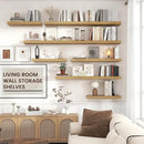 Floating Shelves for Wall, Large Wall Mounted Shelves with Invisible Brackets, Long Wood Floating Shelf for Living Room, Bedroom, Kitchen, Bathroom (Oak, 55" W x 9" D x 1.5" H) by CozyNest Decor