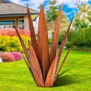 Metal Agave Plants, Tequila Rustic Sculpture, Metal Yard Art, Outdoor Lawn Ornaments Yard Stakes (Rusty- L) by CozyNest Decor