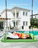 Tree Swing for Kids and Adults, 60" Waterproof Rectangle Platform Swing, 700lbs Heavy Duty with Adjustable Straps, Green by TinyTreasures Baby Boutique