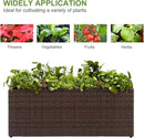 LEWIS&WAYNE Large Rectangular Block Planter Box Handmade Wicker Tall Planters for Outdoor Plants with Removable Liners Modern Planter for Indoor Outdoor Patio Deck - Brown, 36''x12''x16'' by GreenHaven Gardens