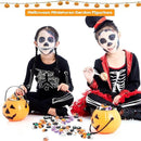 65 Pcs Mini Halloween Figurines Bulk Miniatures Resin Pumpkin Ghost Candy Hat Halloween Garden DIY Accessories for Halloween Decoration Goodie Bags Stuffers, 10 Styles
