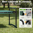 Bluesea Garden Kneeler and Seat - 2-in-1 Heavy Duty Garden Stool & Thick Kneeling Pad with Tool Pouch, Foldable Garden Bench for Planting, Weeding, Seniors, Women (350lbs Capacity) by GreenHaven Gardens