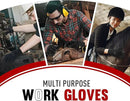 HLDD HANDLANDY Leather Work Gloves for Men & Women, Adjustable Wrist Cowhide Gardening Glove with Reinforced Palm for Driver by GreenHaven Gardens