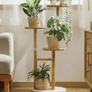 Athaliah Plant Basket, 3 PCS Plant Baskets Indoor with Plastic Liner, Water Hyacinth Woven Planters Flower Basket, Planter Basket for Rustic Boho Home Farmhouse Floor Potted Pots Decor by CozyNest Decor