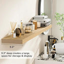 Fun Memories 55 Inch Floating Shelves - 9 Inch Deep Rustic Wooden Wall Shelves - Extra Deeper & Thicker Wall Mounted Storage Shelf for Living Room, Kitchen, Farmhouse - 55" W x 9" D x 1.8" H - Oak by CozyNest Decor