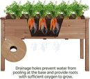 Yaheetech 1pc Raised Garden Bed 48x24x30in Elevated Wooden Horticulture Planter Box with Legs Standing Growing Bed for Gardening/Backyard/Patio/Balcony, Dark Brown by GreenHaven Gardens
