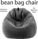 Bean Bag Chairs for Kids Chair Round Sofa Memory Foam Filling Reading Gaming Sofa for Living Room Bedroom by TinyTreasures Baby Boutique