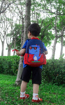 12 inch Kids Small Toddler Preschool Travel Backpack Cool Cute Cartoon Waterproof Daypack (Dinosaur Red) by TinyTreasures Baby Boutique