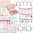 Bracelet Making Kit for Girls with Bracelet Box Charm Beads Pendants for Jewelry Making Craft Kit for Teen Girls Age 8-12 Kids Gifts Toys Birthday Valentine Christmas by TinyTreasures Baby Boutique