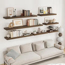 RICHFOCUS 48Inch Floating Shelves for Wall 1 Pack Shelves for Bedroom|Kitchen|Bathroom Wall Mounted Rustic Wood Floating Shelf with Invisible Brackets for Books|Storage|Decor, Walnut by CozyNest Decor