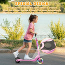 CBD Electric Scooter for Kids, 6 Mph Top Speed, Up to 5 Miles Range, 5.3" Solid Tires Wheel and Front Light, Kick Scooter Adjustable Height for Kids Age 6-12 by TinyTreasures Baby Boutique