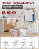 Clothes Drying Rack - Foldable Laundry Drying Rack for Clothing & Bedding, Easy-to-Assemble, Space-Saving Metal Airer with Non-Slip Feet, Indoor & Outdoor Use, 55.5"×22.8"×36.6", Gray by CozyNest Decor