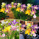Solar Garden Lights Outdoor, 4 Pack Flower Lights for Outside, 16 Solar Lilies with Butterflies, Waterproof Garden Decor for Yard, Patio, Gifts for Women Mom (4 pcs Lilies) by GreenHaven Gardens
