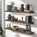 Floating Shelves for Wall, USA-Sourced Fir Wood 36 Inch Wall Shelves Set of 2, Natural Rustic Solid Wooden Floating Shelves Wall Mounted, Nursery Book Storage Shelf, Display Shelf for Bathroom by CozyNest Decor