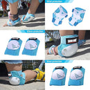 Youth/Kids Knee Pads Elbow Pads Wrist Guards Protective Gear Set for 3-15 Years Child Roller Skates, Skateboard, Cycling, Inline Skating, BMX Bike, Balance Bike, Scooter Riding and Other Outdoor Sports by TinyTreasures Baby Boutique